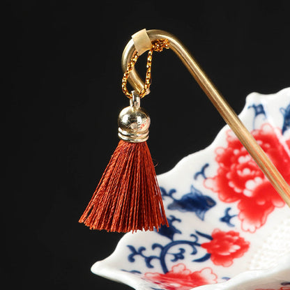 Umbrella-Shaped Ceramic Tea Strainer Set