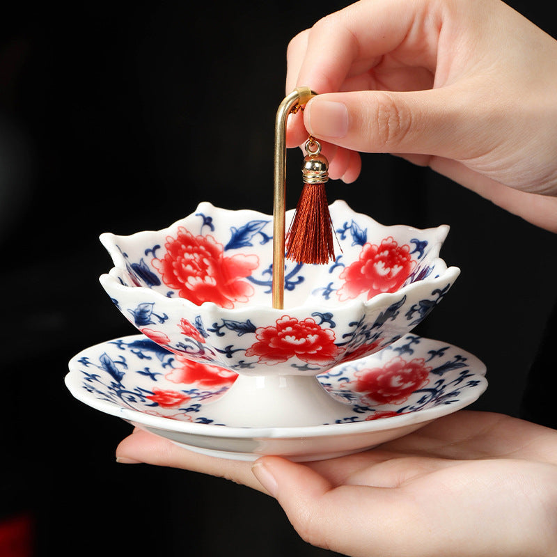 Umbrella-Shaped Ceramic Tea Strainer Set