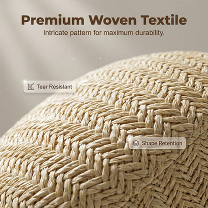 Woven Straw-Style Flat Cap