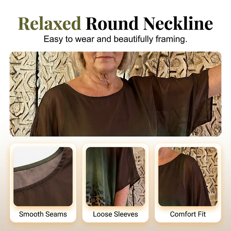 Women's Casual Leopard Trim Tunic Set
