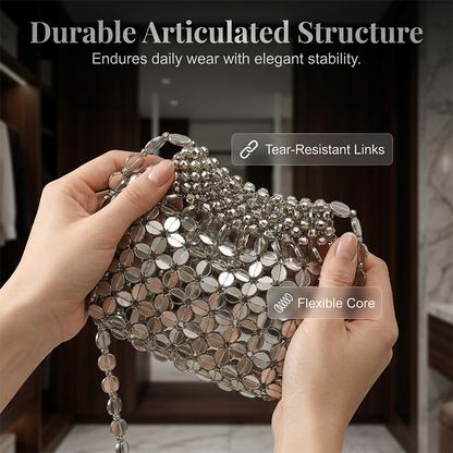 Women's Stylish Beaded Chain Handbag
