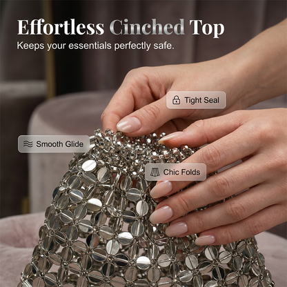 Women's Stylish Beaded Chain Handbag