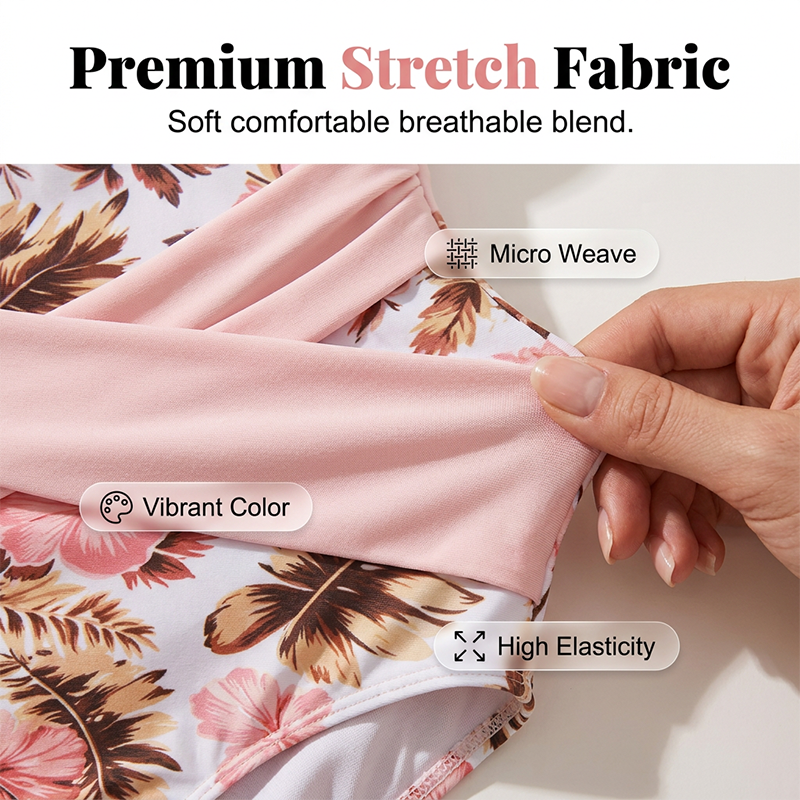 Women's Tummy Control Wrap One-Piece Swimsuit