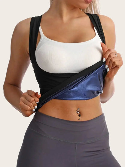 Sauna Fat Burning Belly Undershirt Fitness Sweat Suit Running Sportswear Sweat Undershirt Corset Women