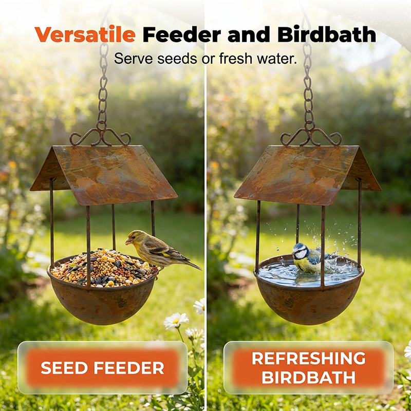 Outdoor Rustic Hanging Bird Feeder