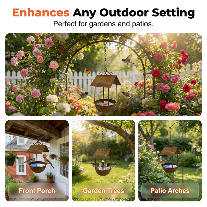 Outdoor Rustic Hanging Bird Feeder