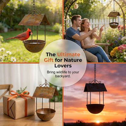 Outdoor Rustic Hanging Bird Feeder