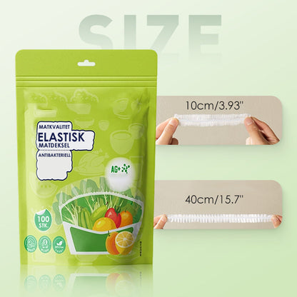 100 pieces. Food-grade elastic food cover - Antibacterial