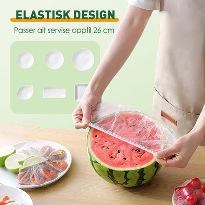 100 pieces. Food-grade elastic food cover - Antibacterial