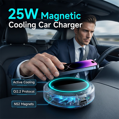 Magnetic Car Charger with Cooling Fan