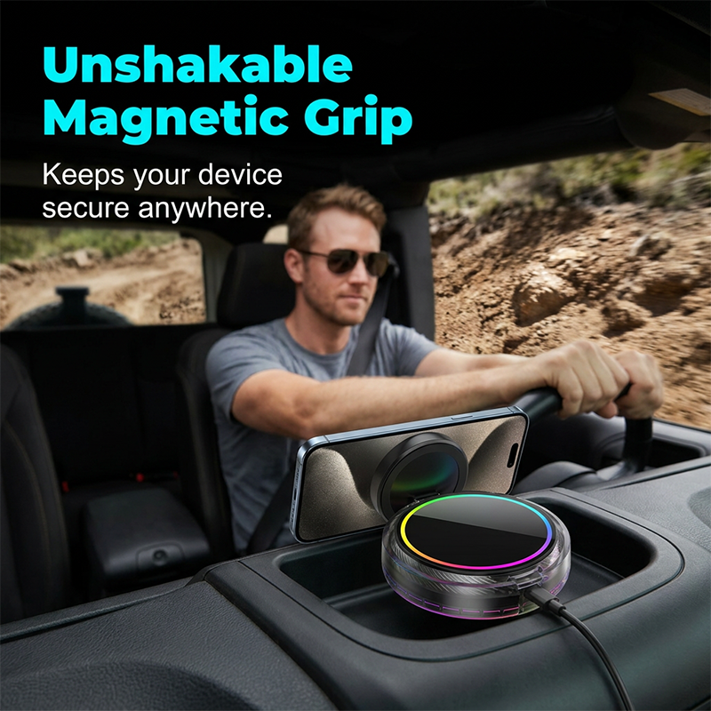 Magnetic Car Charger with Cooling Fan
