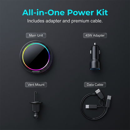 Magnetic Car Charger with Cooling Fan