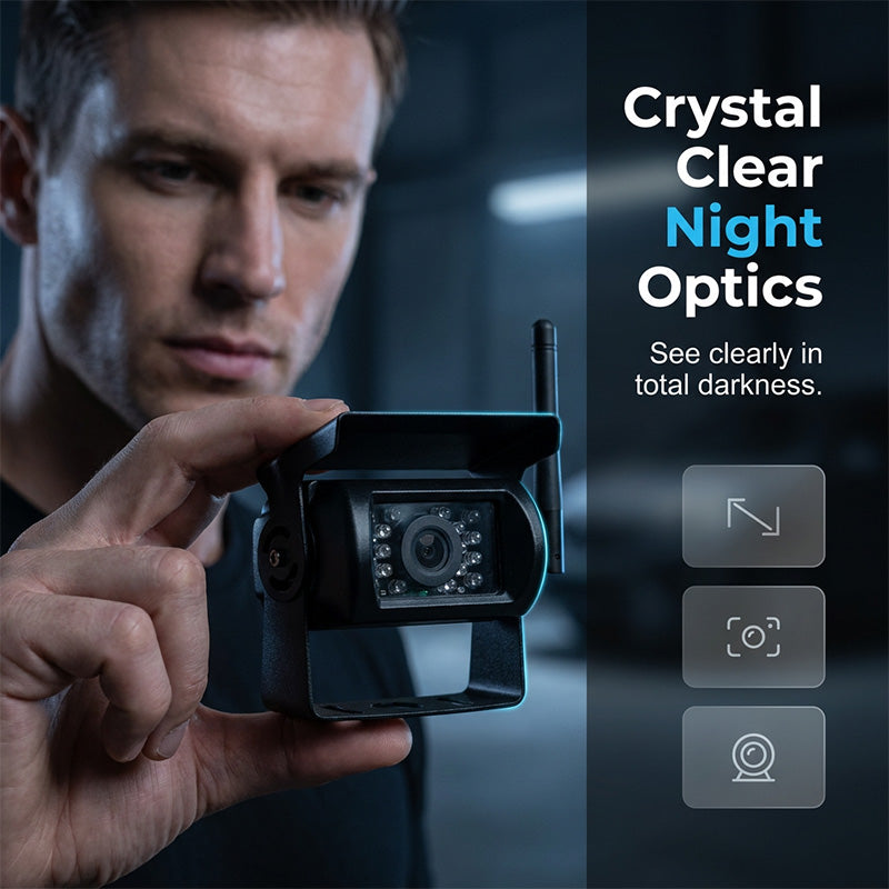 🥳50K+ SOLD!🚛📹 49% OFF! 7″ Wireless Backup Camera System – Stable 2.4G signal, 12V‑24V. Perfect for trucks & RVs. 🛡️✨