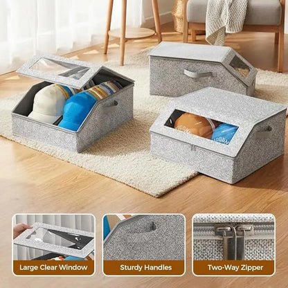 Stackable Hat Storage Box with Clear Window