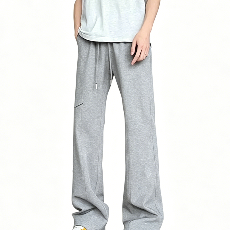 Men's Wide-Leg Pants with Breathable Mesh