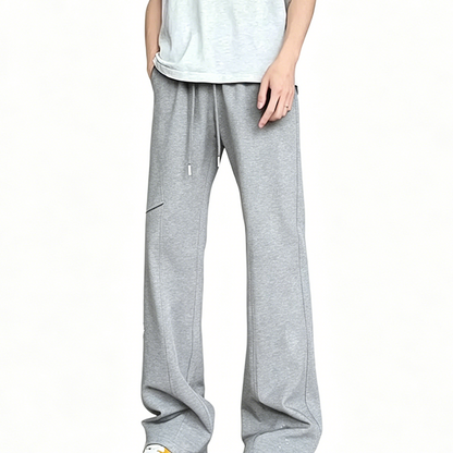 Men's Wide-Leg Pants with Breathable Mesh