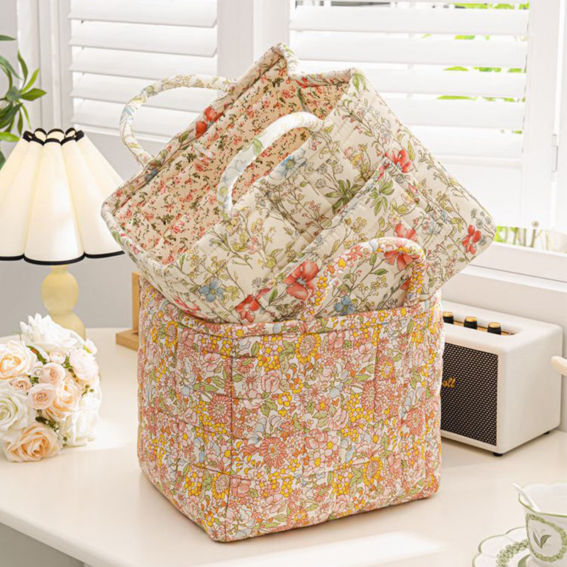 🔥Portable Floral Fabric Storage Basket