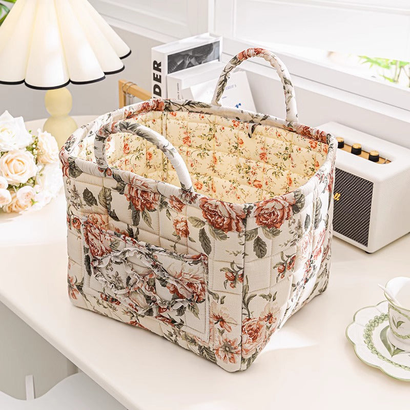 🔥Portable Floral Fabric Storage Basket