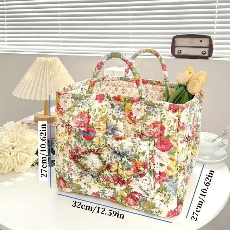 🔥Portable Floral Fabric Storage Basket