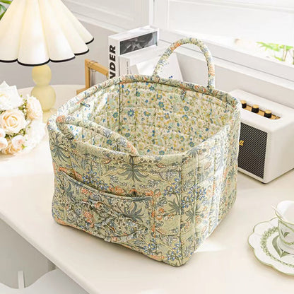 🔥Portable Floral Fabric Storage Basket