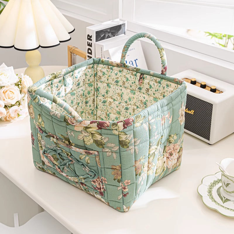 🔥Portable Floral Fabric Storage Basket