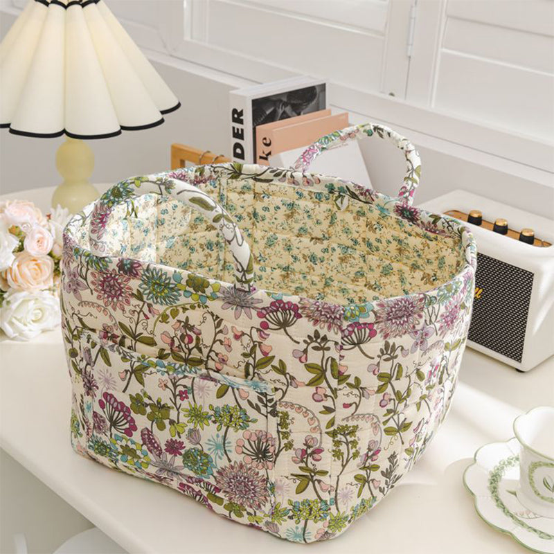 🔥Portable Floral Fabric Storage Basket