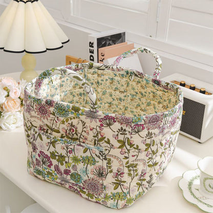 🔥Portable Floral Fabric Storage Basket