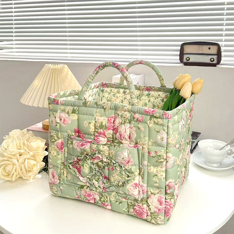🔥Portable Floral Fabric Storage Basket