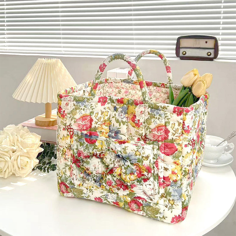 🔥Portable Floral Fabric Storage Basket