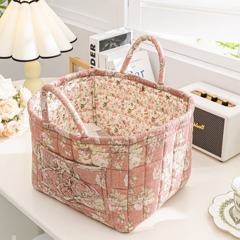 🔥Portable Floral Fabric Storage Basket