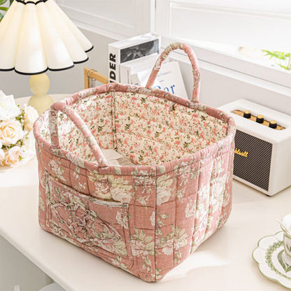 🔥Portable Floral Fabric Storage Basket