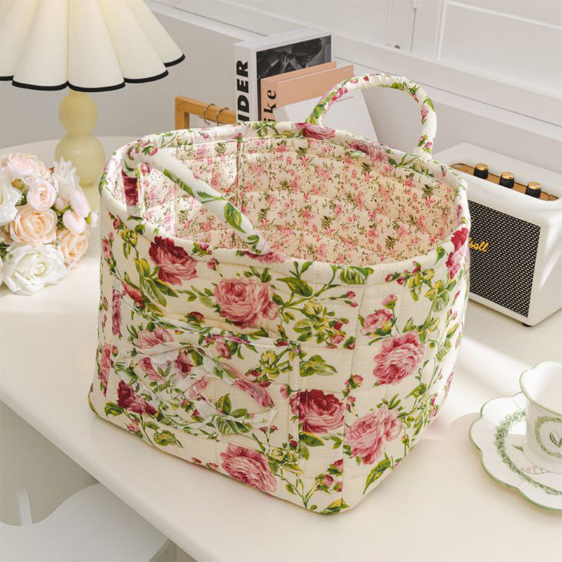 🔥Portable Floral Fabric Storage Basket