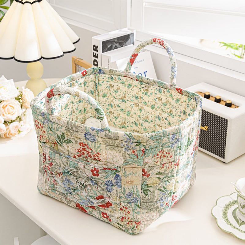 🔥Portable Floral Fabric Storage Basket