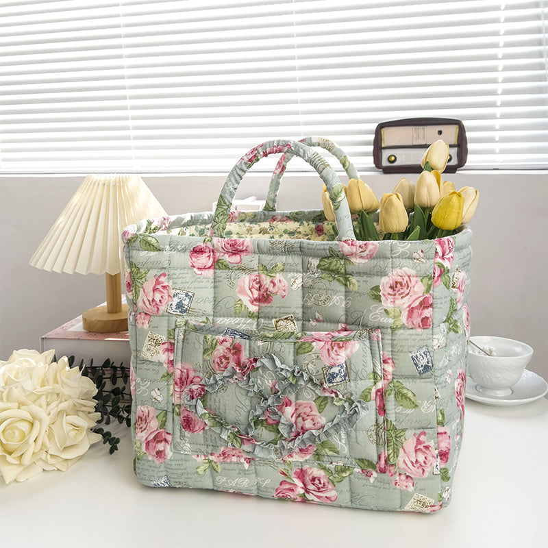 🔥Portable Floral Fabric Storage Basket