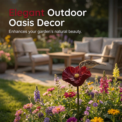 Vibrant Floral Bird Water Feeder