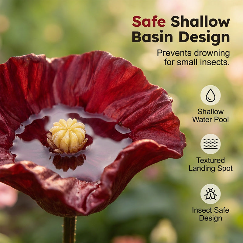 Vibrant Floral Bird Water Feeder