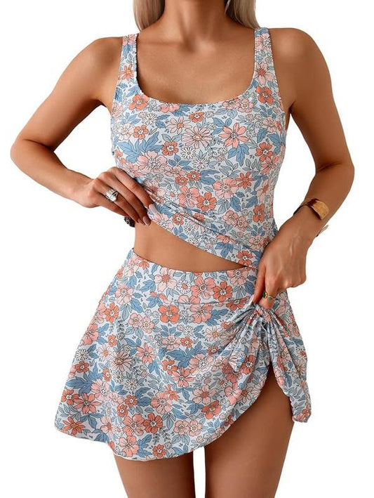 💃Women's Two Piece Tummy Control Tie Knot Swimsuit