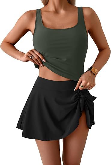 💃Women's Two Piece Tummy Control Tie Knot Swimsuit