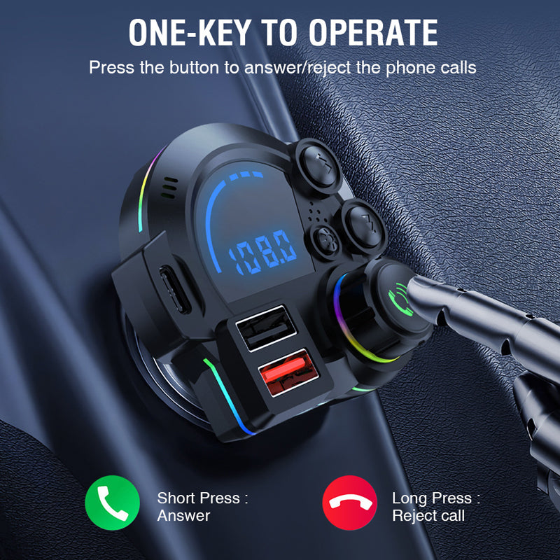 Dual Fast-Charging Car FM Transmitter