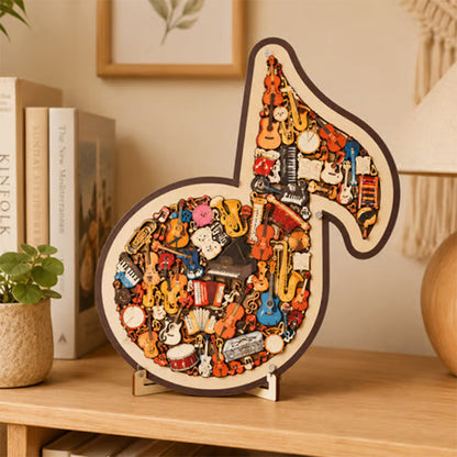 🎶Wooden Musical Note Jigsaw Puzzle🧩