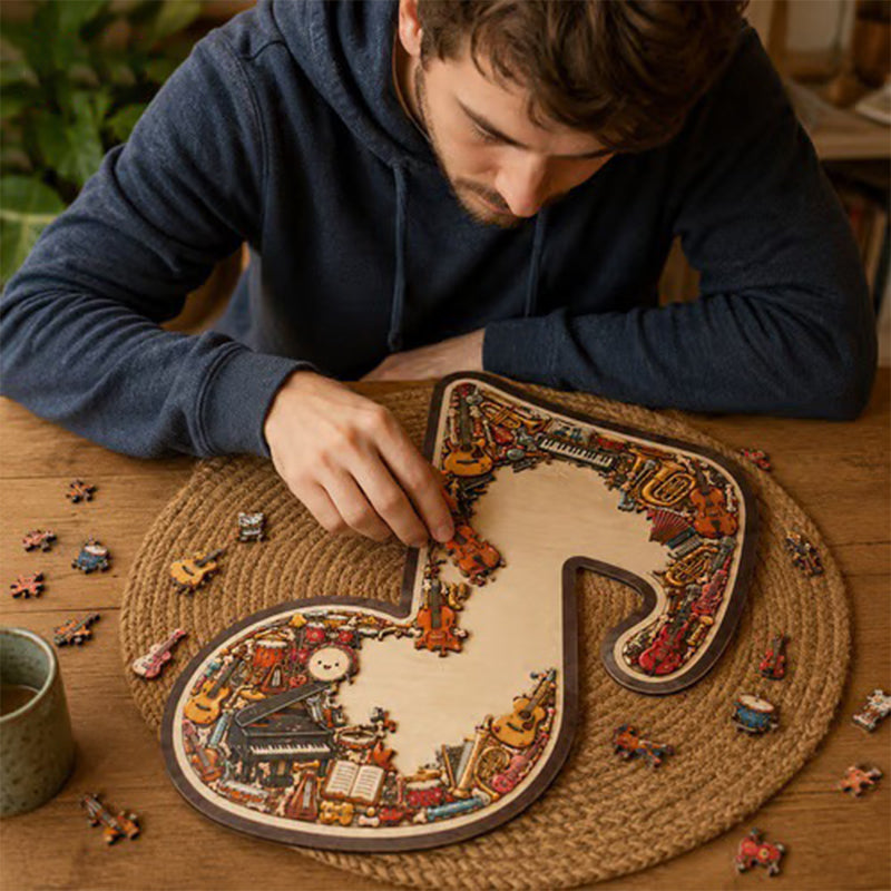 🎶Wooden Musical Note Jigsaw Puzzle🧩