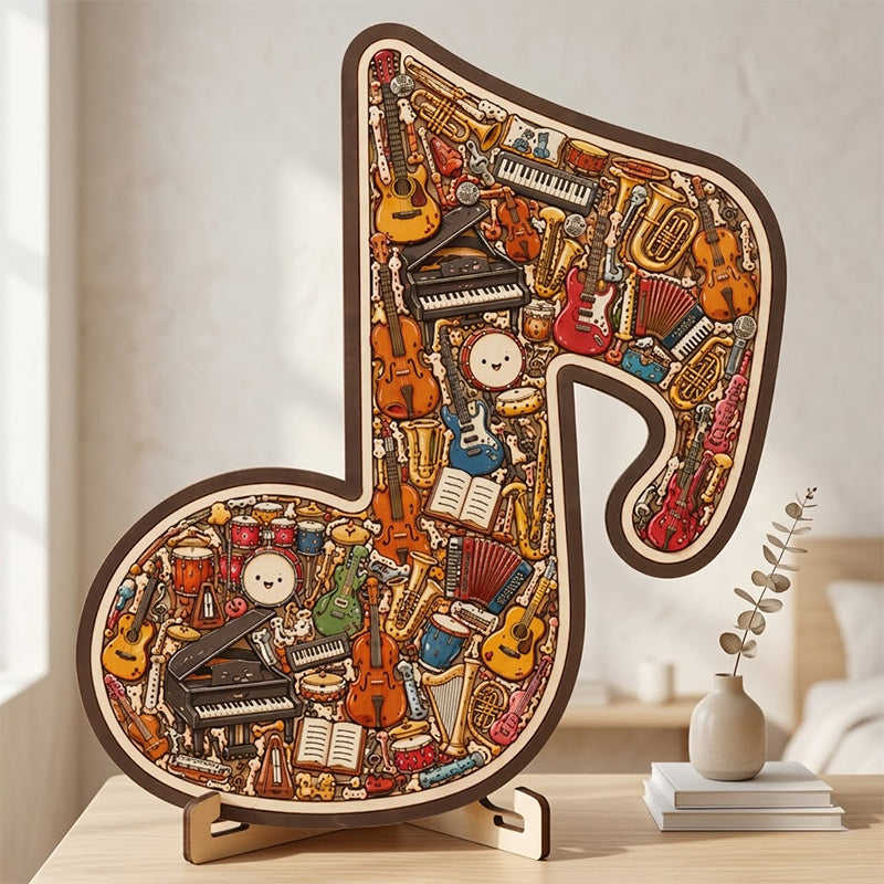 🎶Wooden Musical Note Jigsaw Puzzle🧩