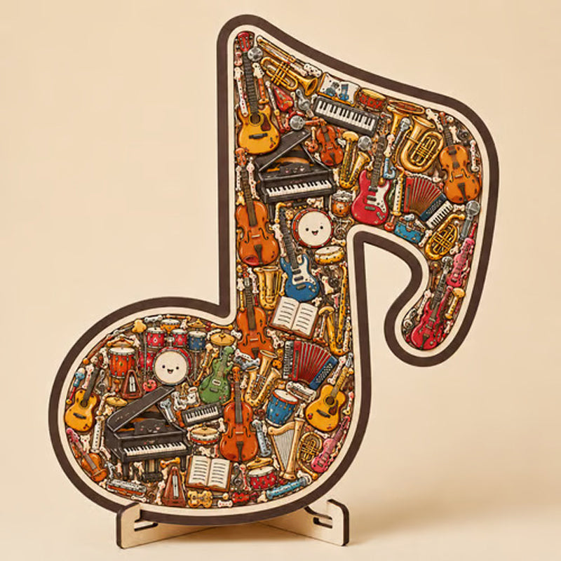 🎶Wooden Musical Note Jigsaw Puzzle🧩