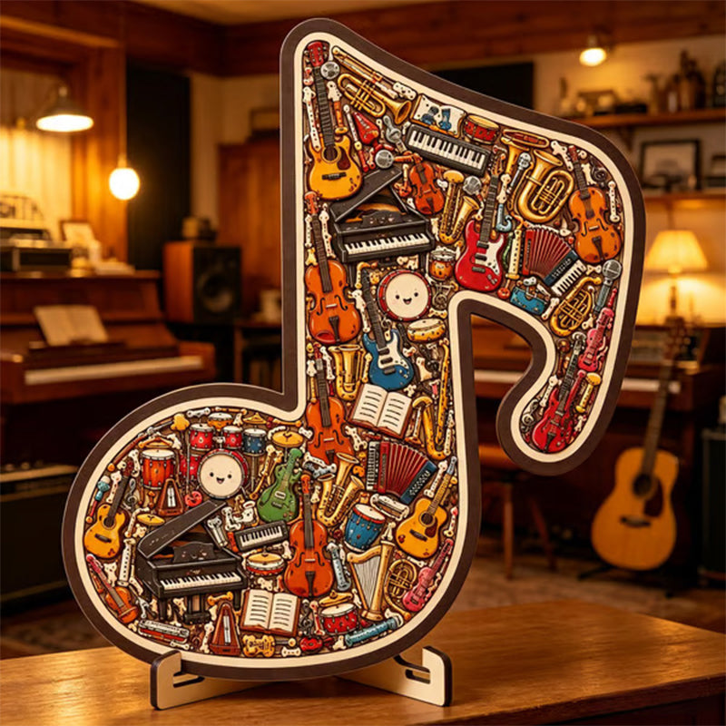 🎶Wooden Musical Note Jigsaw Puzzle🧩