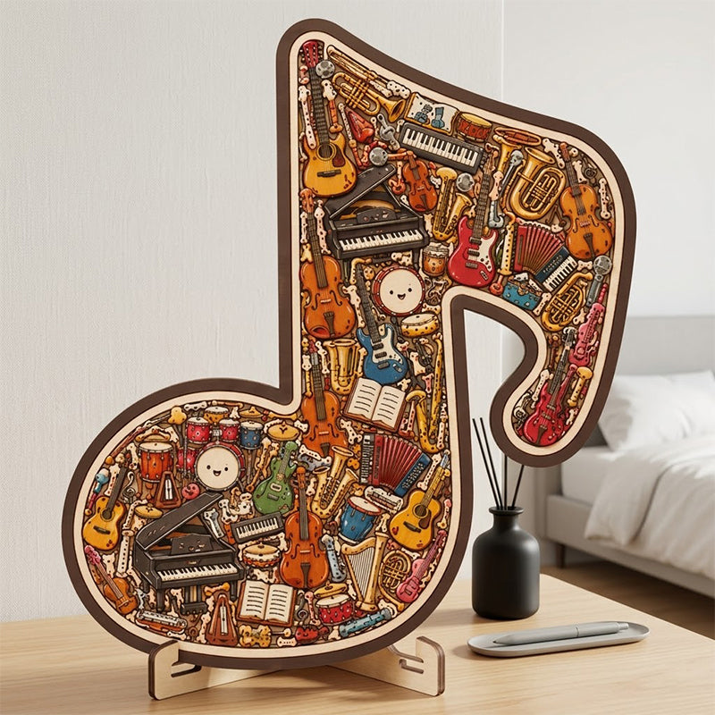 🎶Wooden Musical Note Jigsaw Puzzle🧩