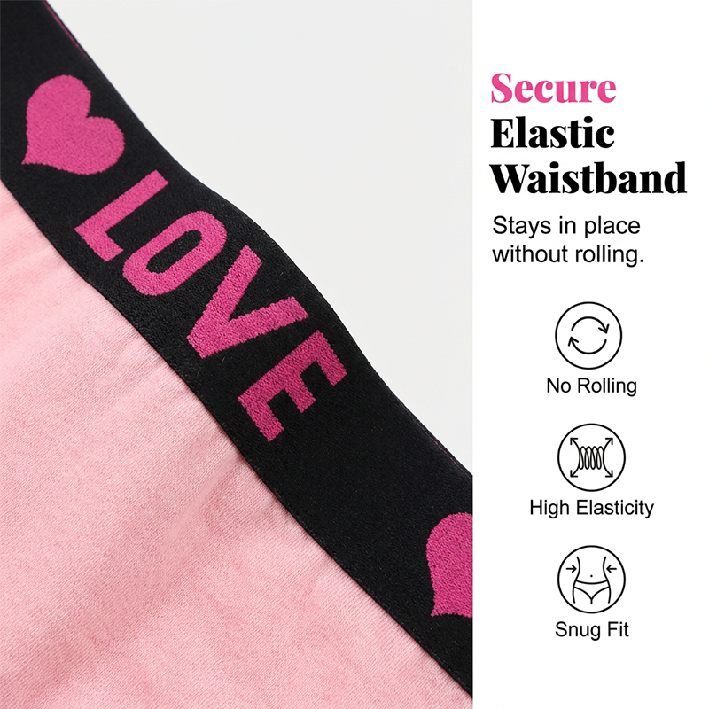 Women's Cotton Blend "LOVE" Waistband Panties