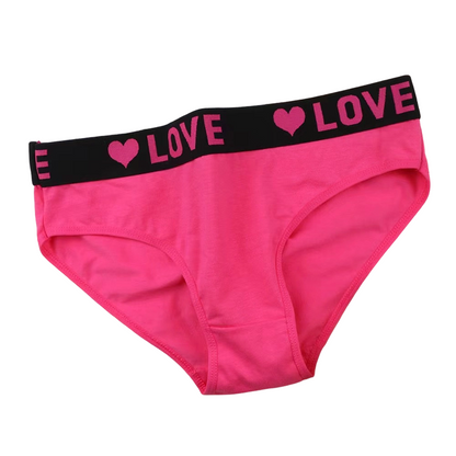 Women's Cotton Blend "LOVE" Waistband Panties