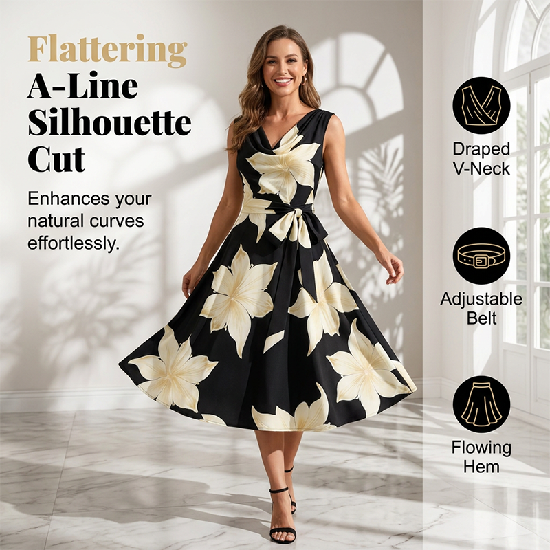 🌸 49% OFF NOW! 🌸Women's Sleeveless Floral Print Dress👗