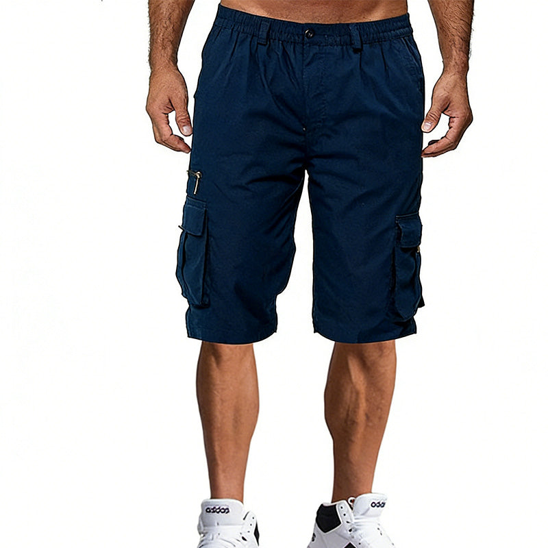 Men's Casual Cargo Shorts with Multi-Pockets