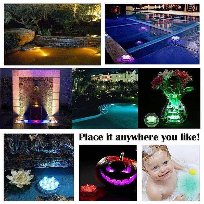 Submersible LED Pool Lights (RF Remote Control)
